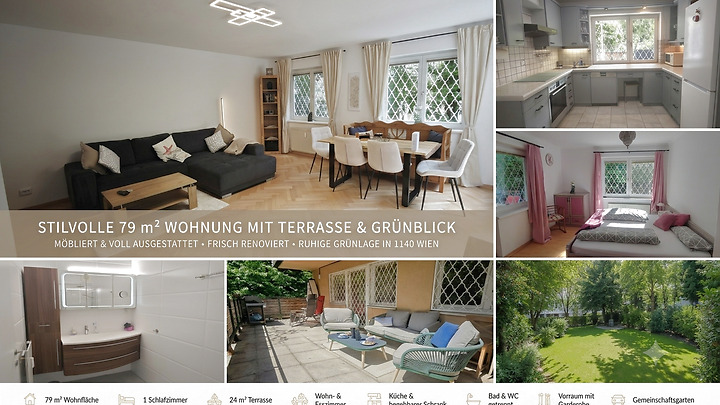 2 room apartment in Wien - 14. Bezirk - Penzing, furnished